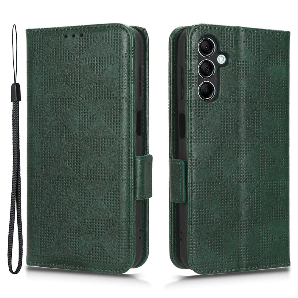 For Samsung Galaxy M54 5G / F54 5G PU Leather Wallet Phone Case Imprinted Triangle Phone Cover with Stand For Samsung Galaxy M54 5G / F54 5G PU Leather Wallet Phone Case Imprinted Triangle Phone Cover with Stand